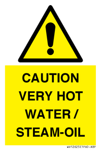CAUTION VERY HOT WATER / STEAM-OIL